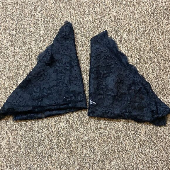 N. Arellano Vintage Set 2 Elegant Black Lace Accessories Set Bandannas - Picture 10 of 11